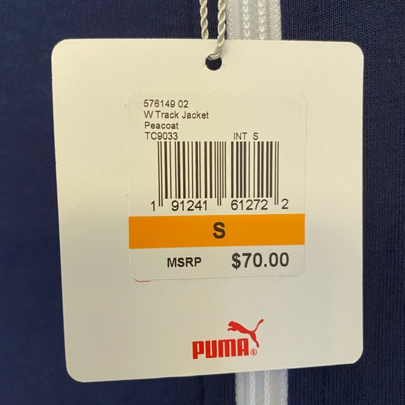 Women’s NWT Puma navy blue and white jacket size Small - Picture 5 of 5